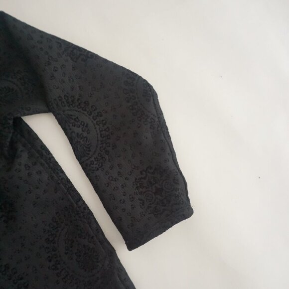 Vintage Christopher Banks Black Orange Fall Leaves Tapestry Blazer Reversible M - Picture 5 of 10